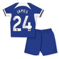 Chelsea Reece James #24 Hjemme Trøje Børn 2023-24 Kortærmet (+ Korte bukser)